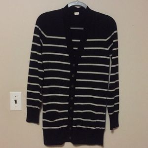 J. Crew Wool Striped Cardigan